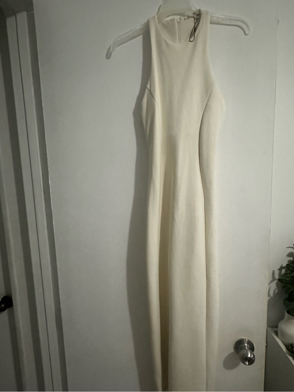 Zara Cream Halter Maxi Dress